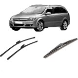 Cumpara ieftin Set 3 stergatoare OPEL ASTRA H Estate (A04) din 2004-2014, pentru parbriz si luneta fata si spate auto, Bosch Twin-Aerotwin Multi, din cauciuc silicon