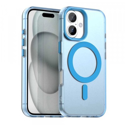 Husa MagSafe pentru Apple iPhone 16 Plus, Techsuit, CandyCase, Albastra foto