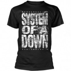 Tricou Unisex System Of A Down: Distressed Logo foto
