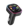 Modulator FM Auto C55 Bluetooth 5.0, USB, Handsfree, Display LED, Negru/Gold, 12-24V