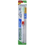 Periuță de dinți manuală GUM Travel 158, peri soft tratați cu clorhexidină, roșie, 1 bucată