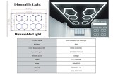 Sistem iluminare plafon hexagonal Honeycomb 3,56 x 2,10 m, dimabil
