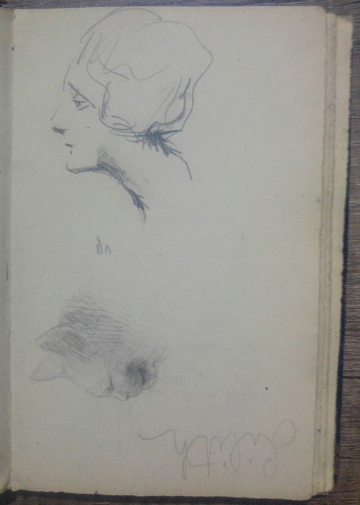 Carnetel cu schite din perioada interbelica// 15 desene in creion, Peisaje,  Ulei, Realism | Okazii.ro