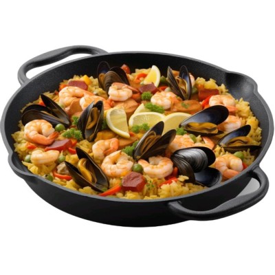 Tigaie din fonta Navaris pentru aragaz / cuptor / gratar - 30.6 cm - negru, NAV0000100Q004C foto