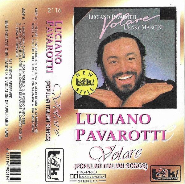 Casetă audio Luciano Pavarotti &ndash; Volare (Popular Italian Songs)