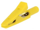 Bornă crocodil galbenă 15A 60VDC max. 4mm