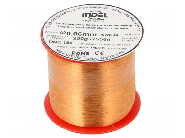 S&acirc;rmă Emailată Cupru 0,06mm 0,2kg
