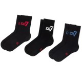 Cristiano Ronaldo șosete de copii 3pack CR7 black - 35/39