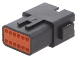 Conector cablu cablu mufă tată AT PIN 12 negru