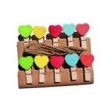 Accesorii creatie - lemn - carlig inimioare, set 10 buc, Colorarte