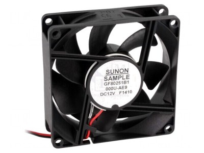 Ventilator DC axial 12V 80x80x25mm 101.9m3/h 47.5dBA IP68 foto