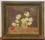 VAL GHEORGHIU-PICTOR,ARTIST IESEAN-TRANDAFIRI-ULEI PE CARTON