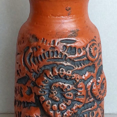 Vaza 25cm turnata in ceramica groasa, produsa Germania, stanta vintage