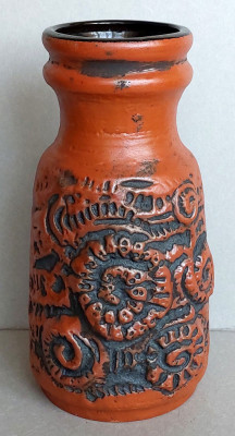 Vaza 25cm turnata in ceramica groasa, produsa Germania, stanta vintage foto