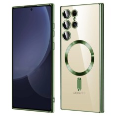 Husa pentru samsung galaxy s25 ultra, atasare magnetica, magsafe, deep green foto