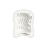 Masturbator manual MYSTIM MasturbaTIN Swirl Girl, din TPE texturat pentru stimulare intensă, alb