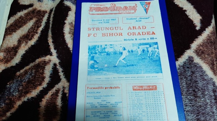 program Strungul Arad - FC Bihor