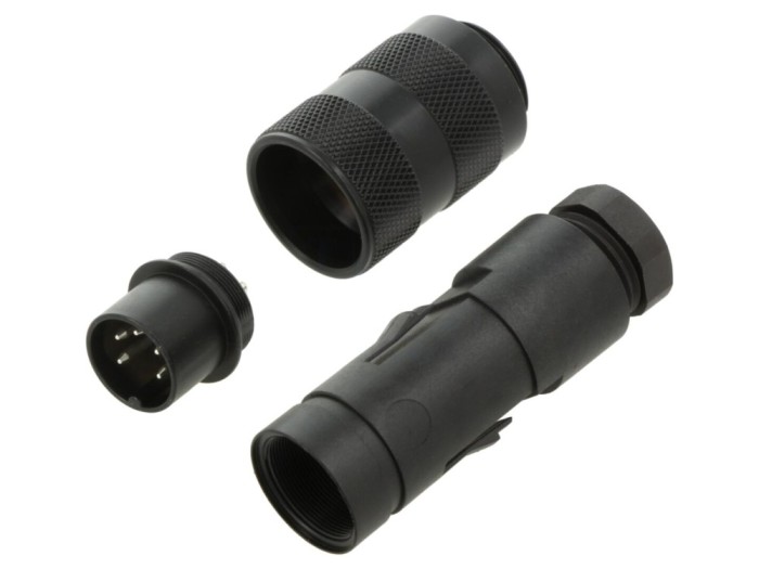 Conector M16 tată 5 pini, IP67