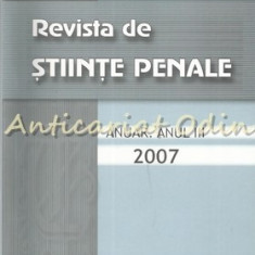 Revista De Stiinte Penale. Anuar. Anul III