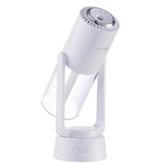 Umidificator Aromaterapie Pro Edman - Autonomie 2 ore, Ultrasonic Portabil, 7 culori LED, Rotatie 120 grade, Acumulator, Rezervor 230ml, Alb