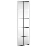 Cumpara ieftin Oglinda de perete, negru, 30x100 cm, dreptunghiulara, fier
