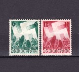 Cumpara ieftin ✅ (S44) Germania Reich 1936 - &quot;Ziua Partidului - NSDAP &quot; ,serie Mi.632/633 cota 14 Є , RAR MNH , zone de guma galbuie groasa