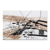 Tablou pictat manual abstract, Fantezie in abstract, 90x60cm ulei pe panza, gata de expus pe perete