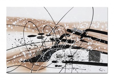 Tablou pictat manual abstract, Fantezie in abstract, 90x60cm ulei pe panza, gata de expus pe perete foto