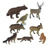Figurine Animale Padure Miniland, Set 8 Piese, Plastic Multicolor, Joc Educativ 1+ Ani