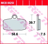 Set placute frana TRW MCB842SI - Gas Gas TXT - Huqsvarna TC 85cc - KTM Freeride 250-350cc - Sherco Trial - Yamaha YZ 85cc