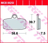 Set placute frana TRW MCB842SI - Gas Gas TXT - Huqsvarna TC 85cc - KTM Freeride 250-350cc - Sherco Trial - Yamaha YZ 85cc