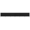 VidaXL Paravan anti-v&acirc;nt cu 6 panouri, negru, 800 x 80 cm, textil 47172