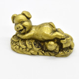 Statueta feng shui porc auriu din rasina 68cm model 6, Stonemania Bijou