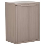 Cumpara ieftin Dulap de depozitare gradina, maro, 65x45x88 cm PP aspect lemn