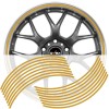 Set 16 inele din autocolant pentru jante culoare Gold Lucios, AVEX