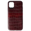 Husa iPhone 11 Pro Max Burgundy, Piele Crocodil, TPU