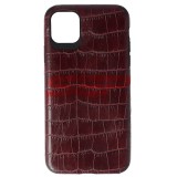 Toc TPU Leather Crocodile Apple iPhone 11 Pro Max Burgundy