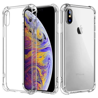 Husa antisoc iPhone XS Max silicon transparent TSHP foto