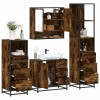 VidaXL Set de mobilier de baie 4 piese Lemn prelucrat de stejar afumat 3301287