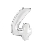 Balon Folie Cifra 35 cm Argintiu-Tip Cifra 4