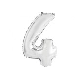 Balon Folie Cifra 35 cm Argintiu-Tip Cifra 4