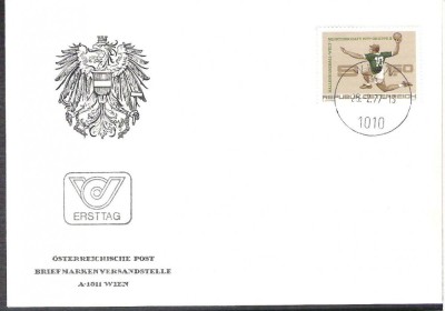 Austria &amp;Ouml;sterreich 1977 Hallenhandball FDC K.085 foto