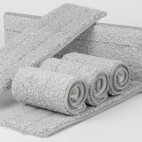 Set 6 Rezerve de Mop Plat din Microfibra cu Putere Ridicata de Absorbtie, Dimensiune 33x12 cm, Culoarea Gri