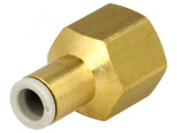 Racord Push-In Filetat Alamă Rc 1/4 1-10 bar