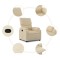 Fotoliu rabatabil, crem, material textil - 6