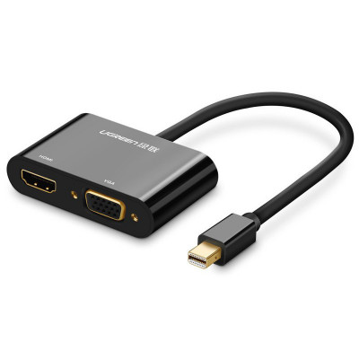 Adaptor Audio si Video HDMI / VGA - mini DisplayPort UGREEN MD108, Full HD, 1080p, Negru foto