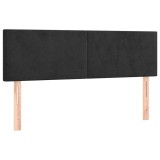 Cumpara ieftin Tablii de pat, negru, 144x5x78/88 cm, catifea