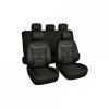 Huse Auto Universale Fractionate Negru, Set 11 Piese, Poliester, Compatibile Scaune Fata si Spate