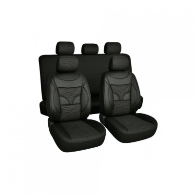 Huse scaune auto universale fractionate negru +negru foto