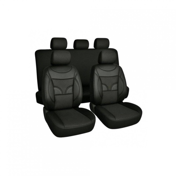 Huse scaune auto universale fractionate negru +negru